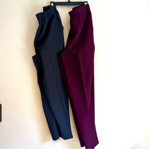 Briggs New York Chocolate Brown and Burgundy Trousers Women's Size 14, Lot of 2